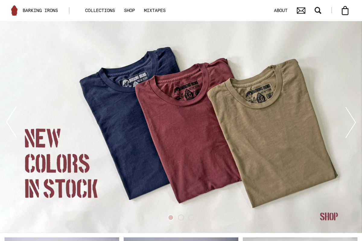 Barking Irons homepage screenshot