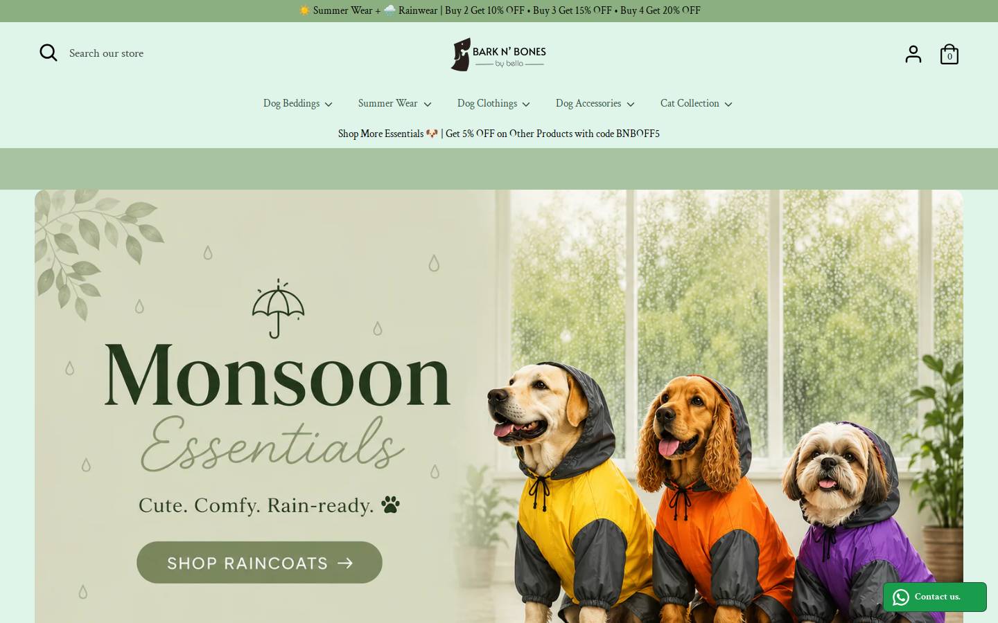 barknbones.com homepage screenshot