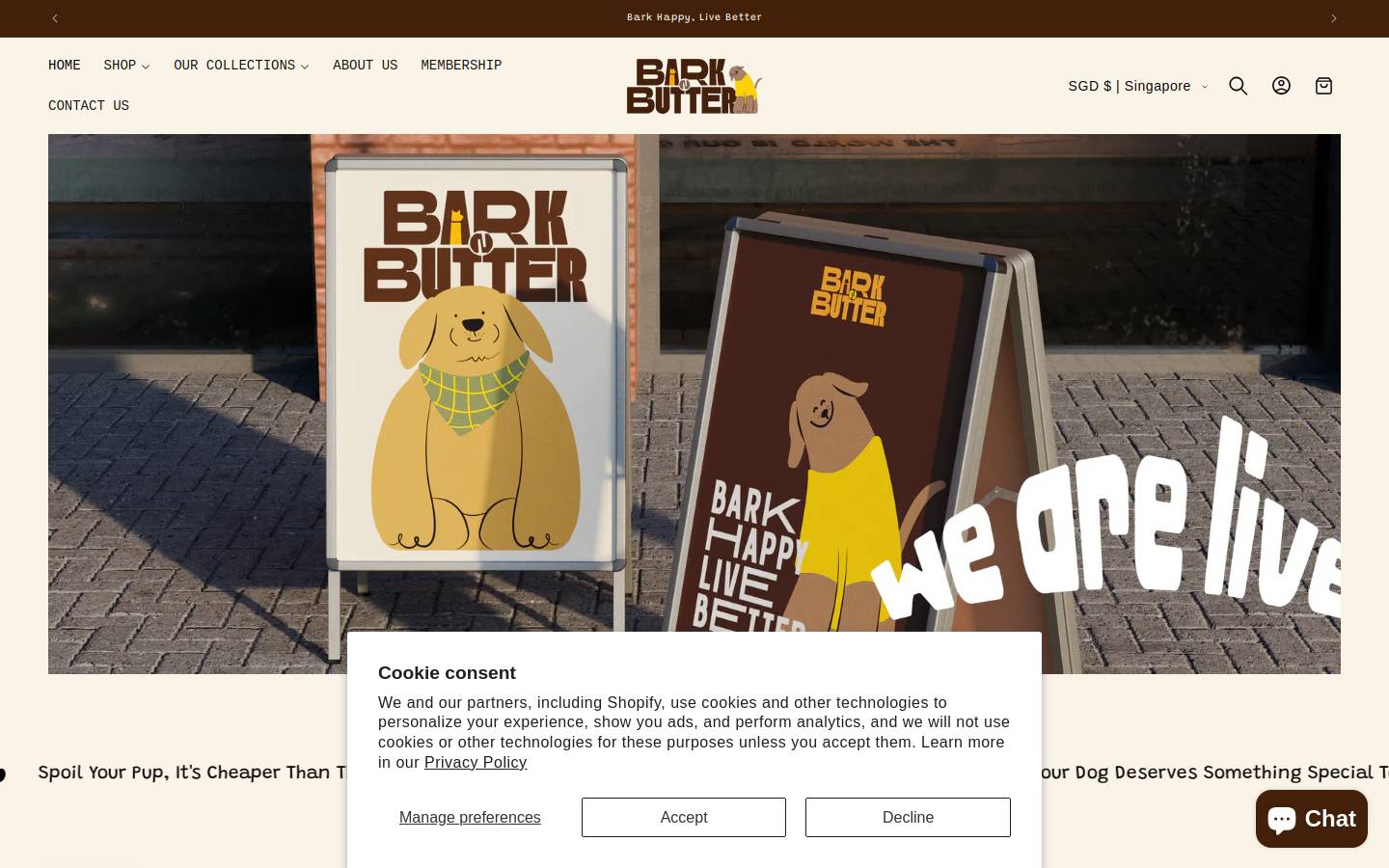 barknbutter.co homepage screenshot