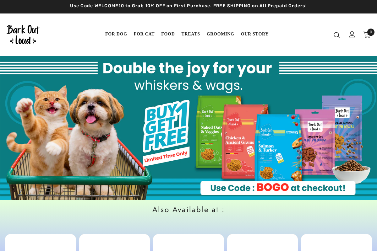 barkoutloud.co.in homepage screenshot