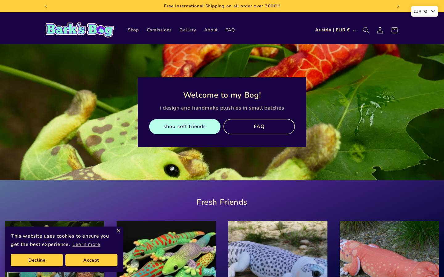 barks-bog.com homepage screenshot