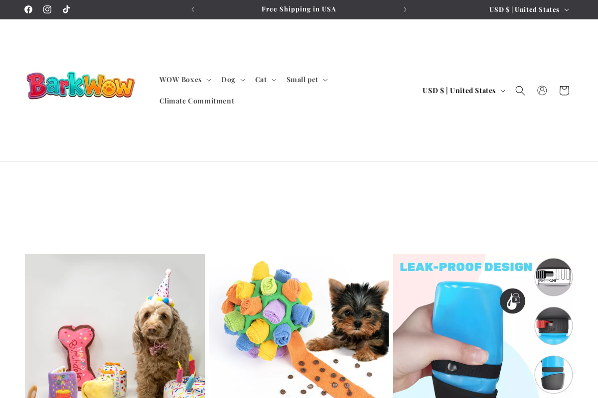 Barkwow homepage screenshot
