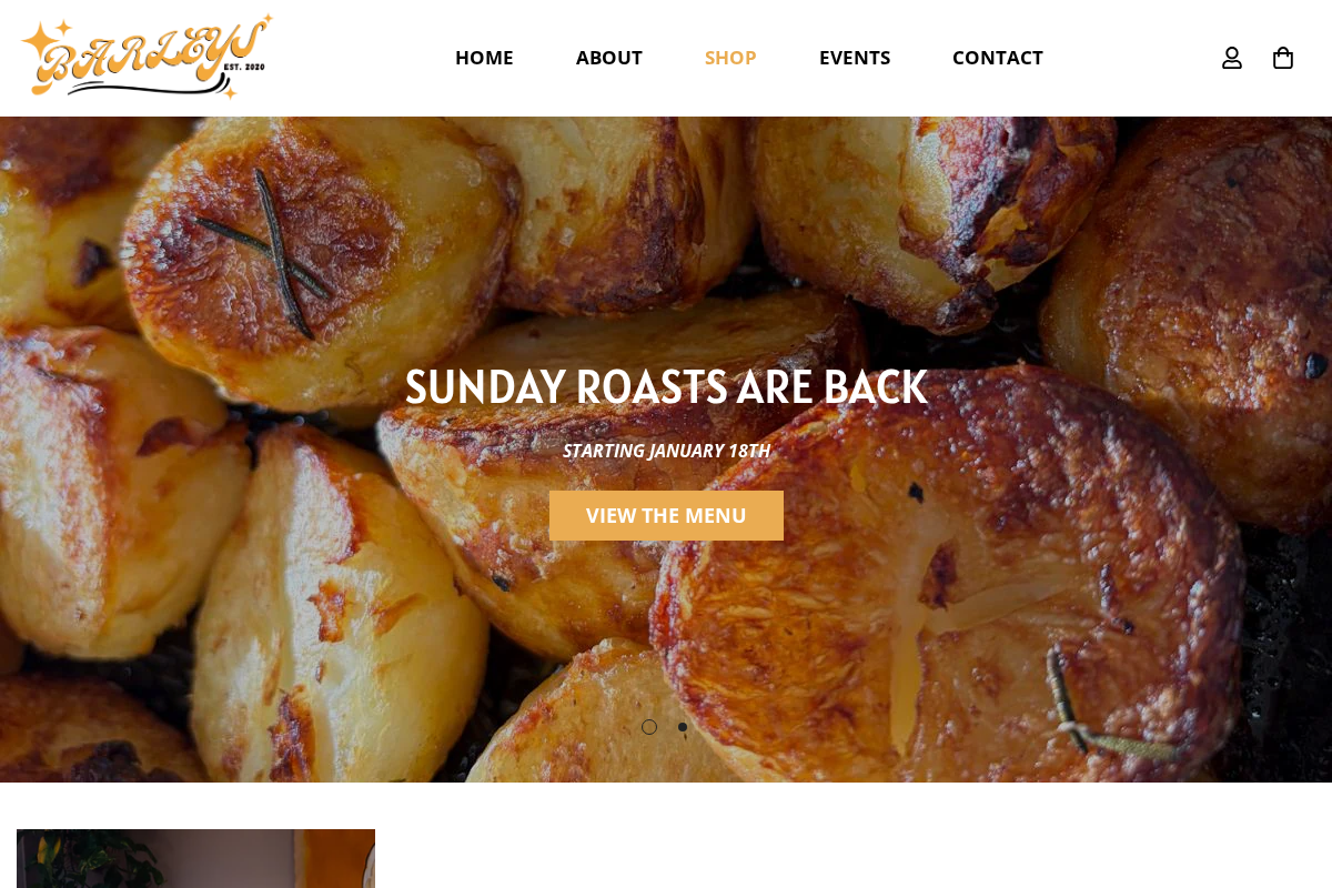 Barleys homepage screenshot