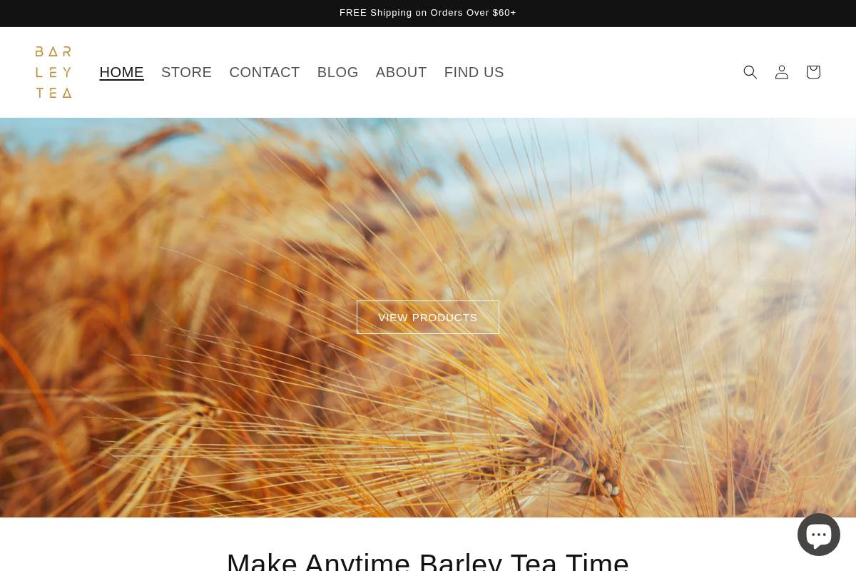 barleyteatime.com homepage screenshot