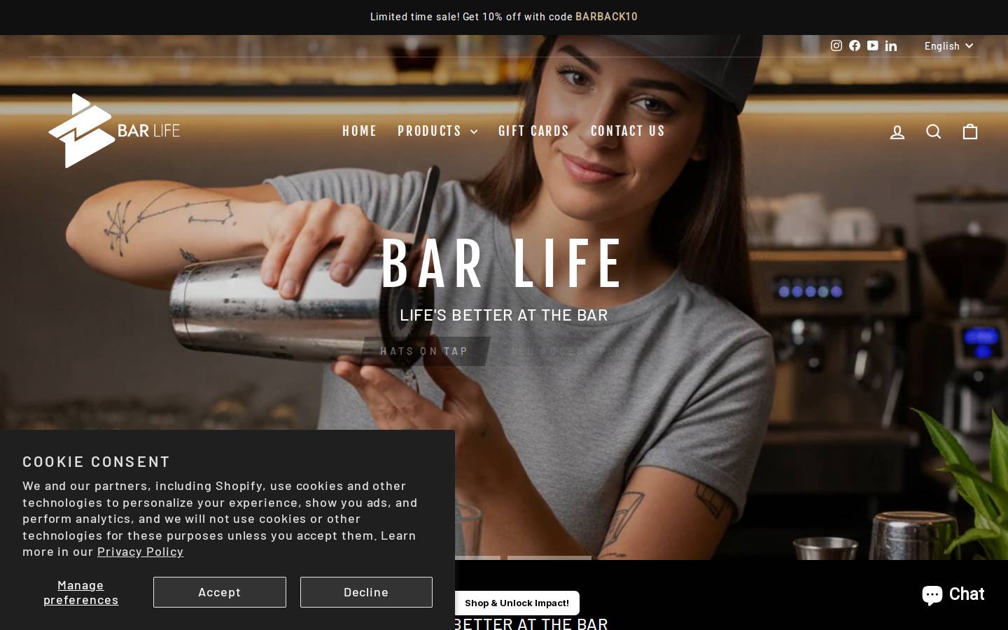 barlifeofficial.com homepage screenshot