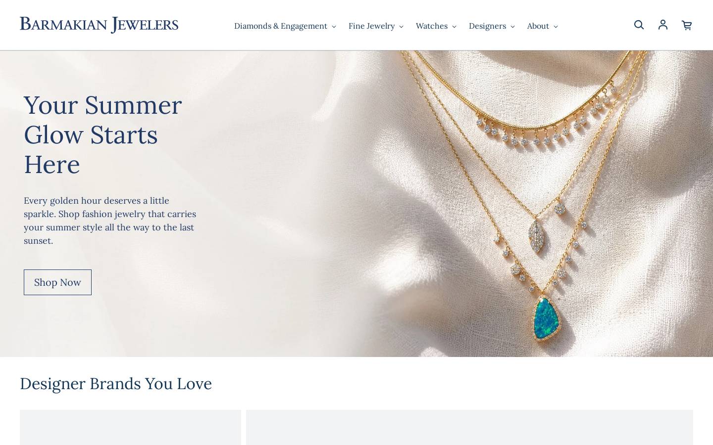 Barmakian Jewelers homepage screenshot