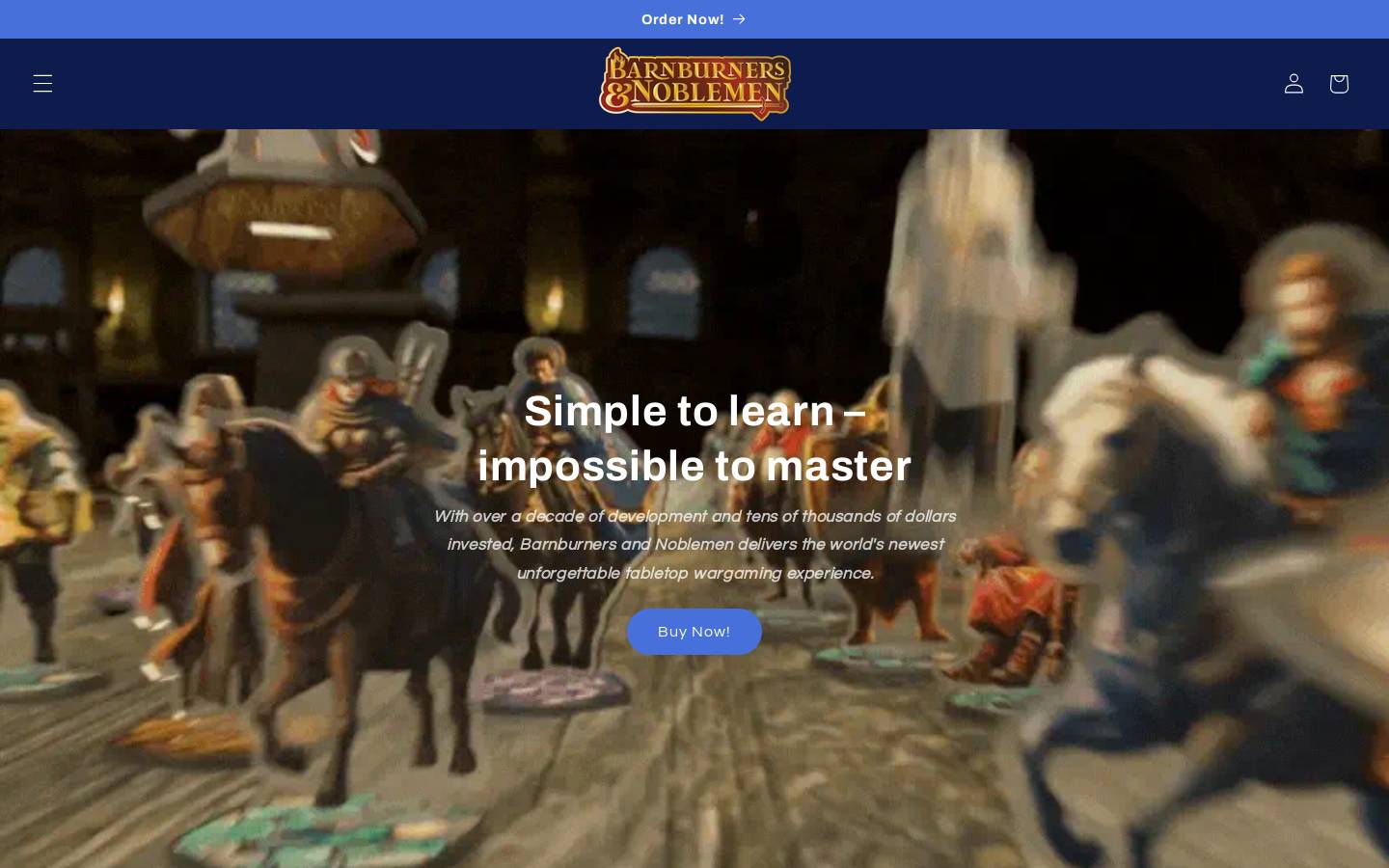 barnburnersandnoblemen.com homepage screenshot