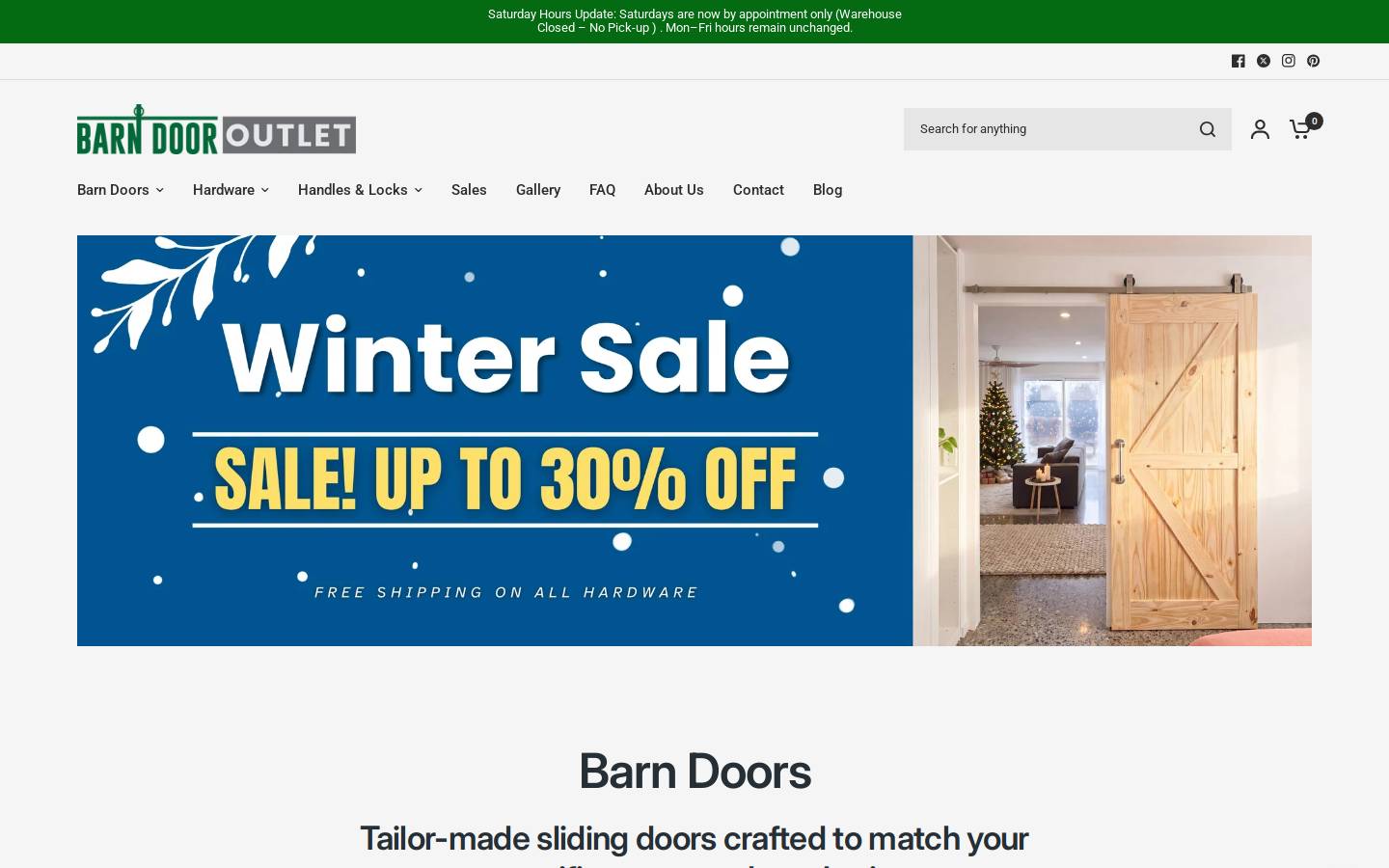 barndooroutlet.com.au homepage screenshot