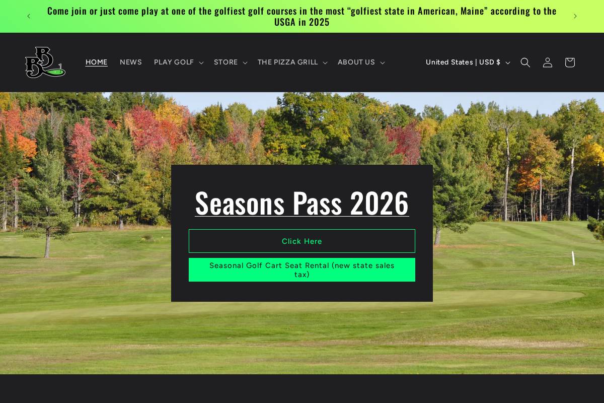 barnesbrookgolf.com homepage screenshot