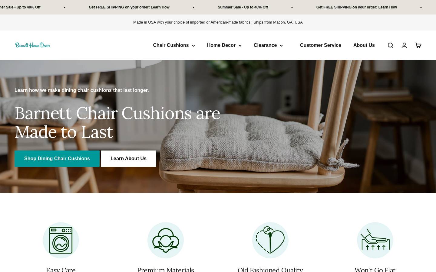 barnetthomedecor.com homepage screenshot