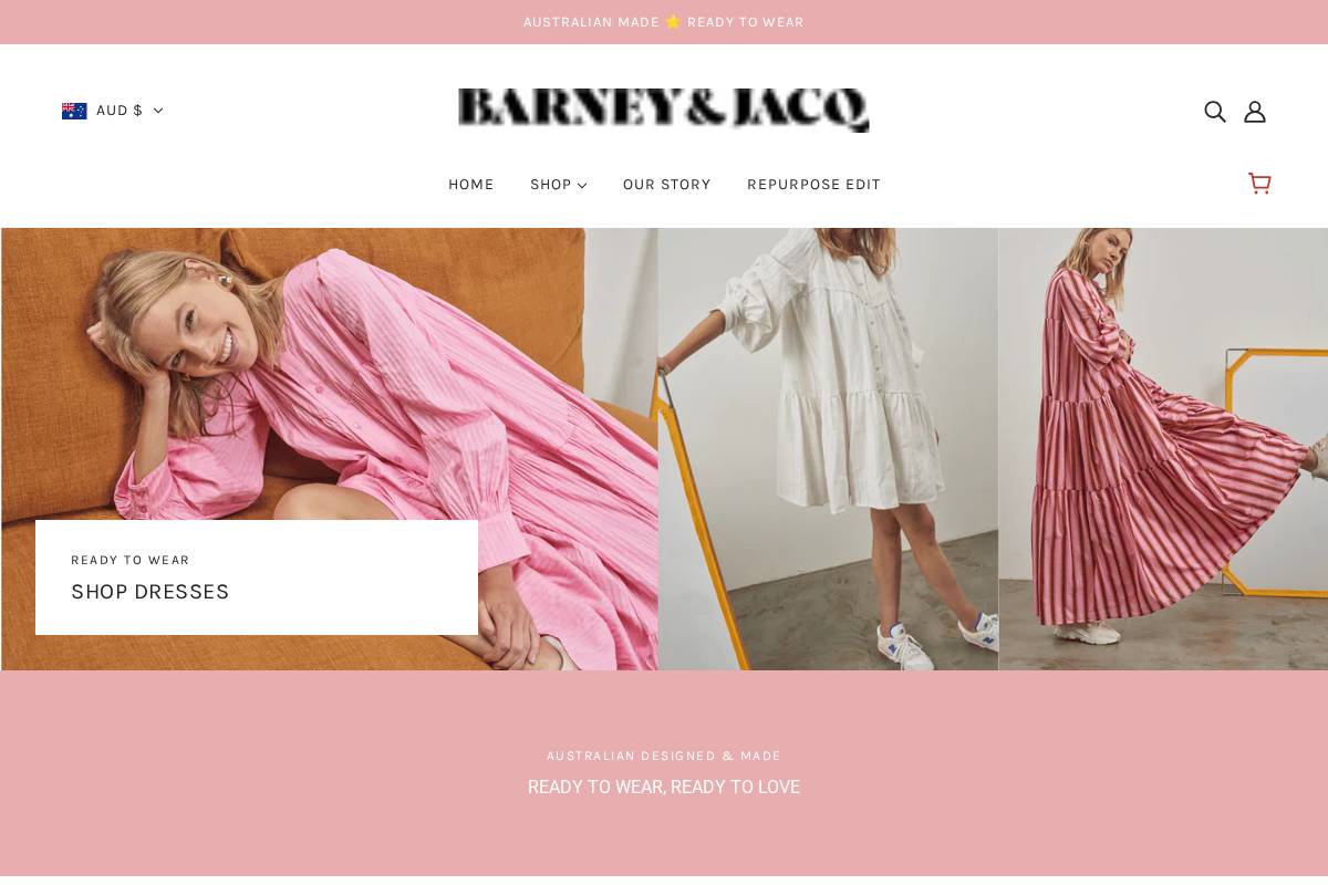 barneyandjacq.com homepage screenshot