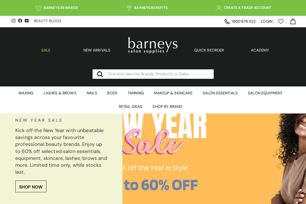 Beauty Supplies homepage screenshot