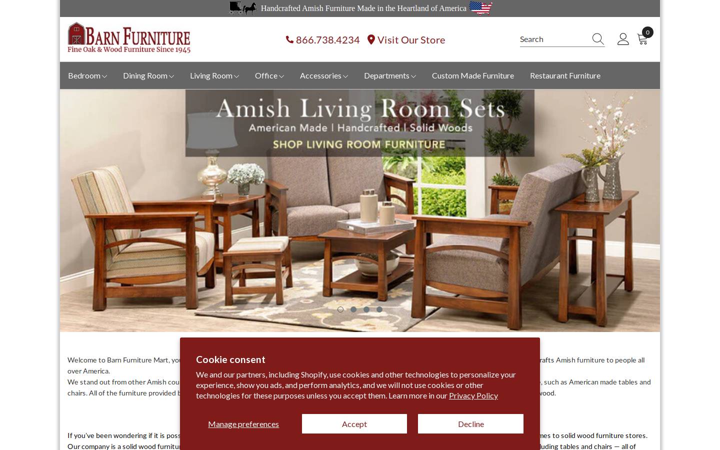 Barnfurnituremart homepage screenshot