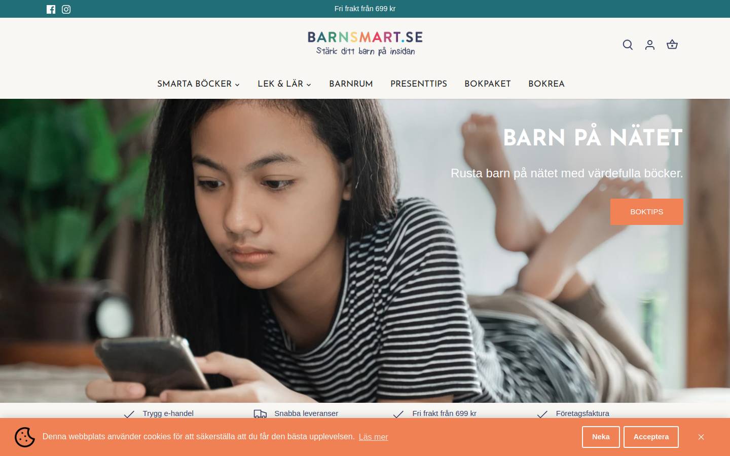 barnsmart.se homepage screenshot