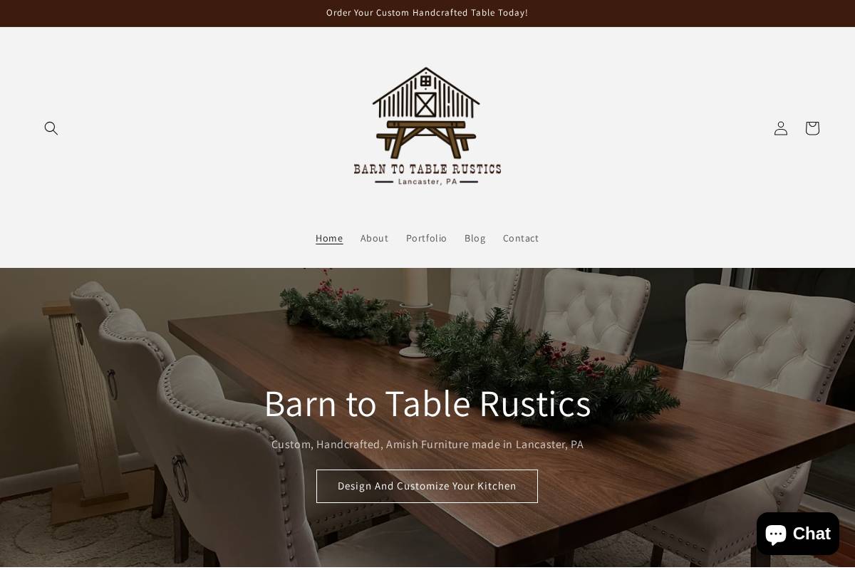 barntotablerustics.com homepage screenshot