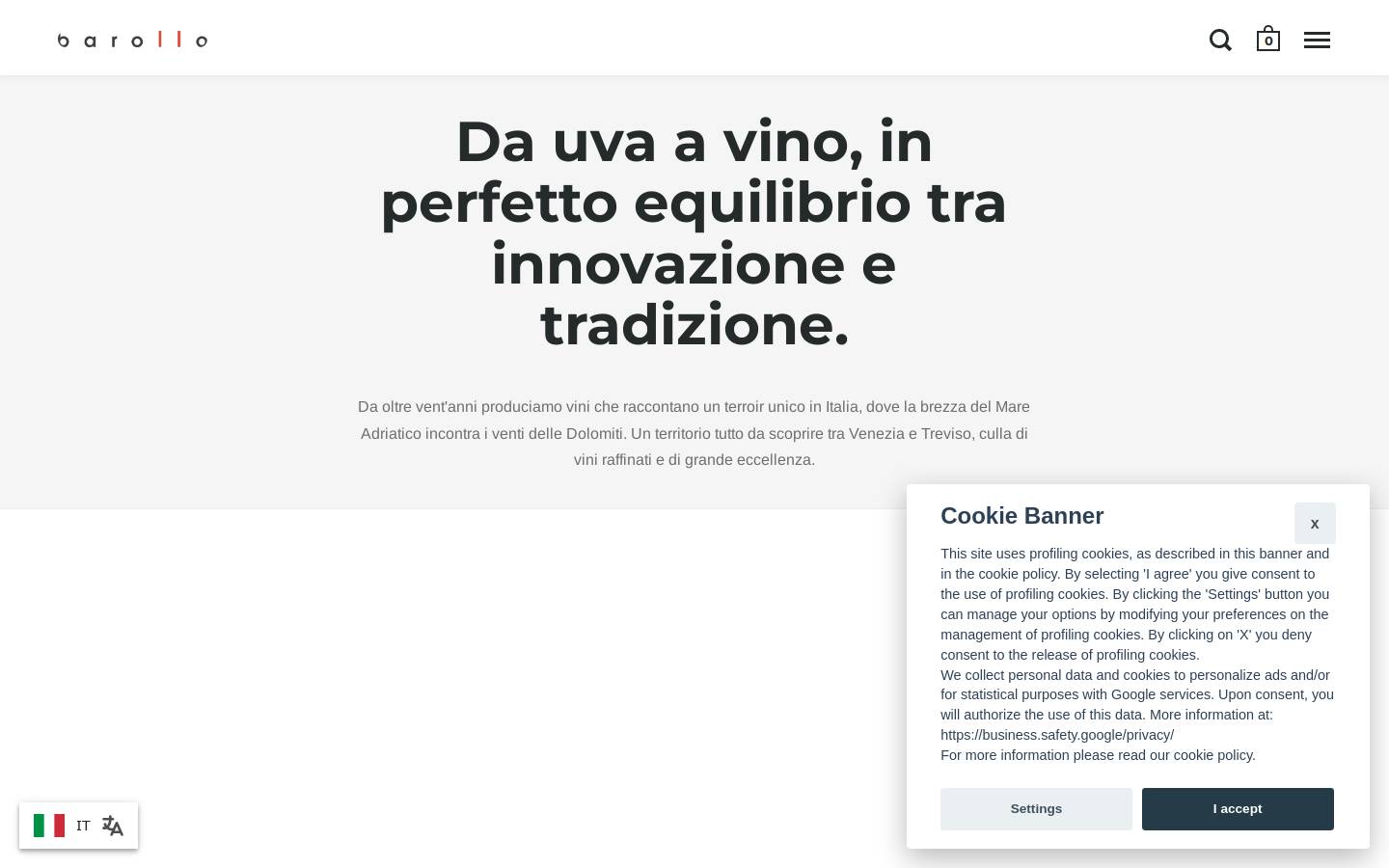 barollo.com homepage screenshot