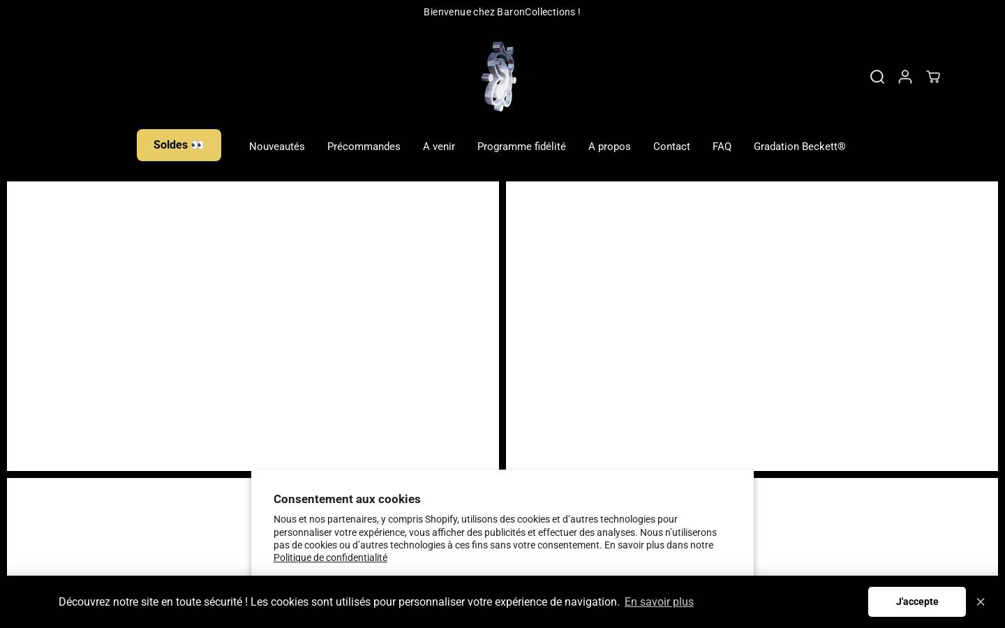 baroncollections.com homepage screenshot