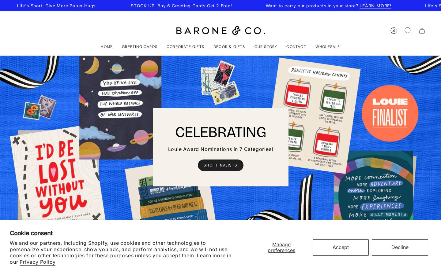 baroneandco.com homepage screenshot