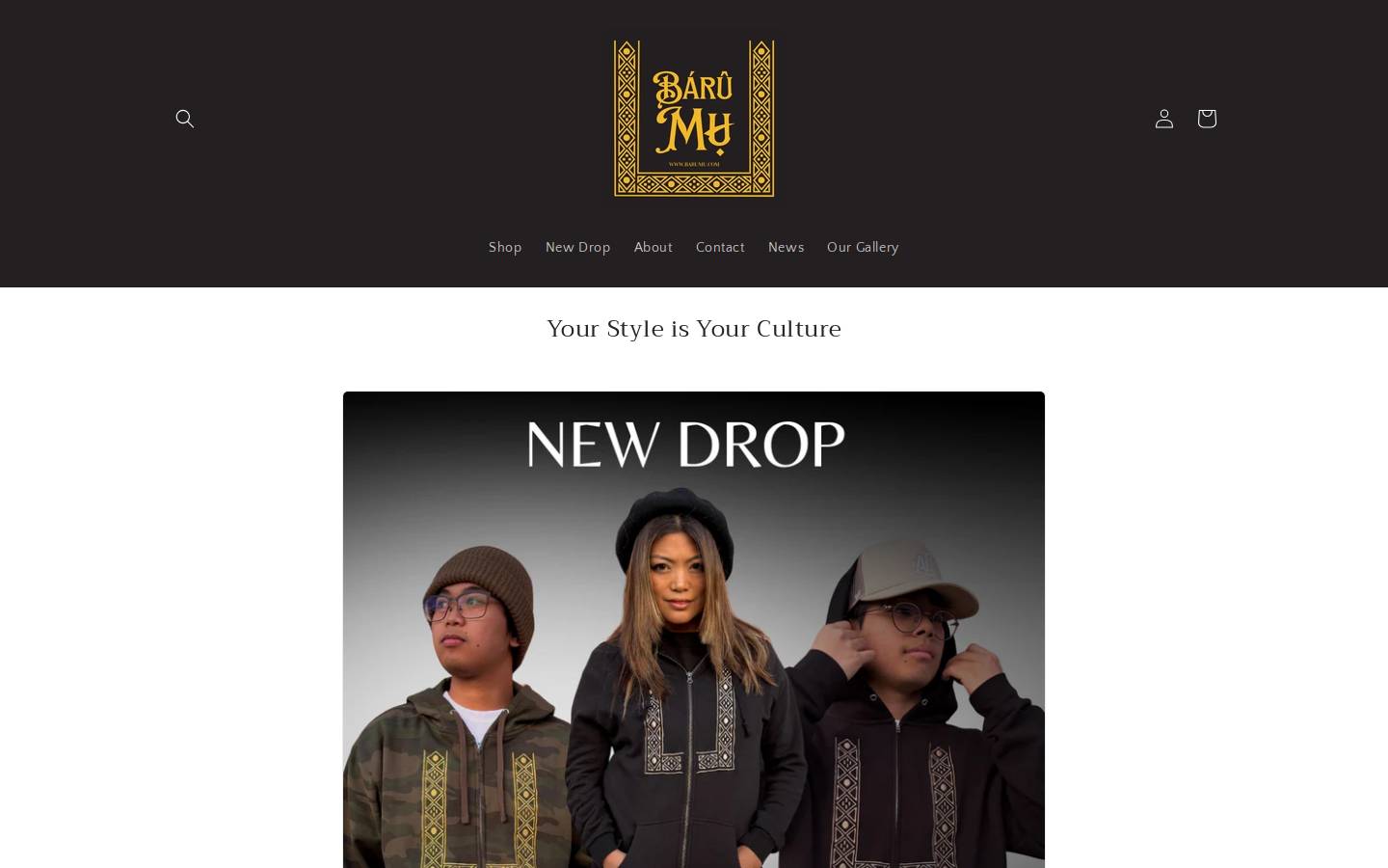 baronghoodie.com homepage screenshot