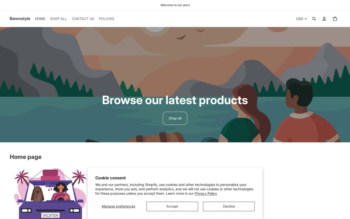 baronstyle.us homepage screenshot
