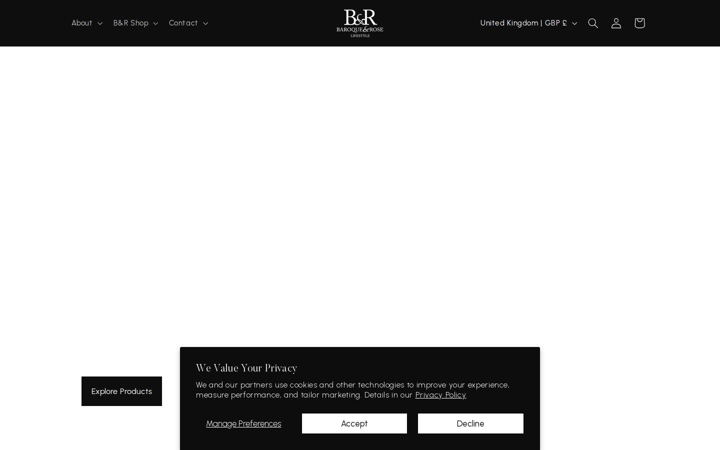 baroqueandrose.com homepage screenshot