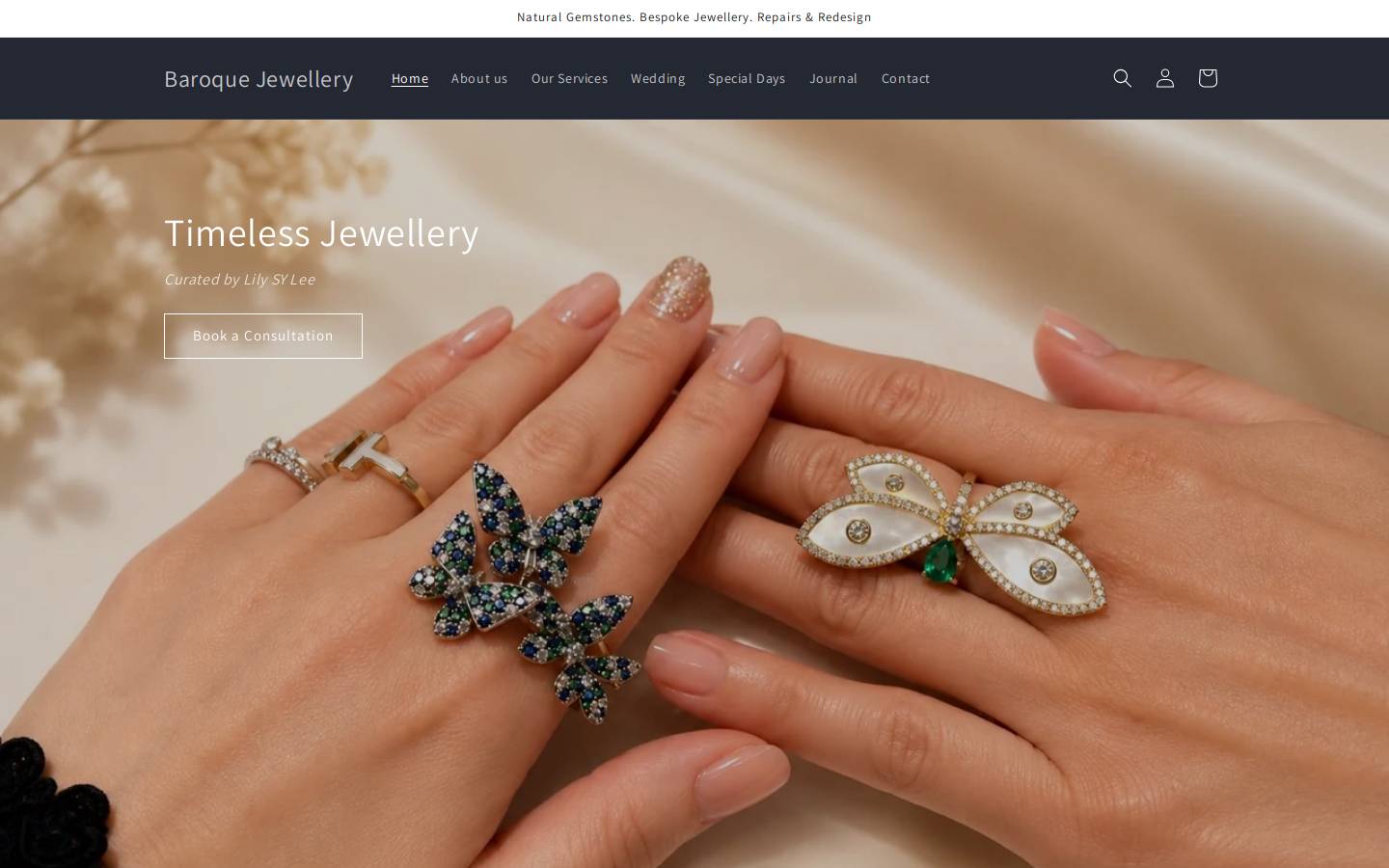 baroquejewellery.com homepage screenshot