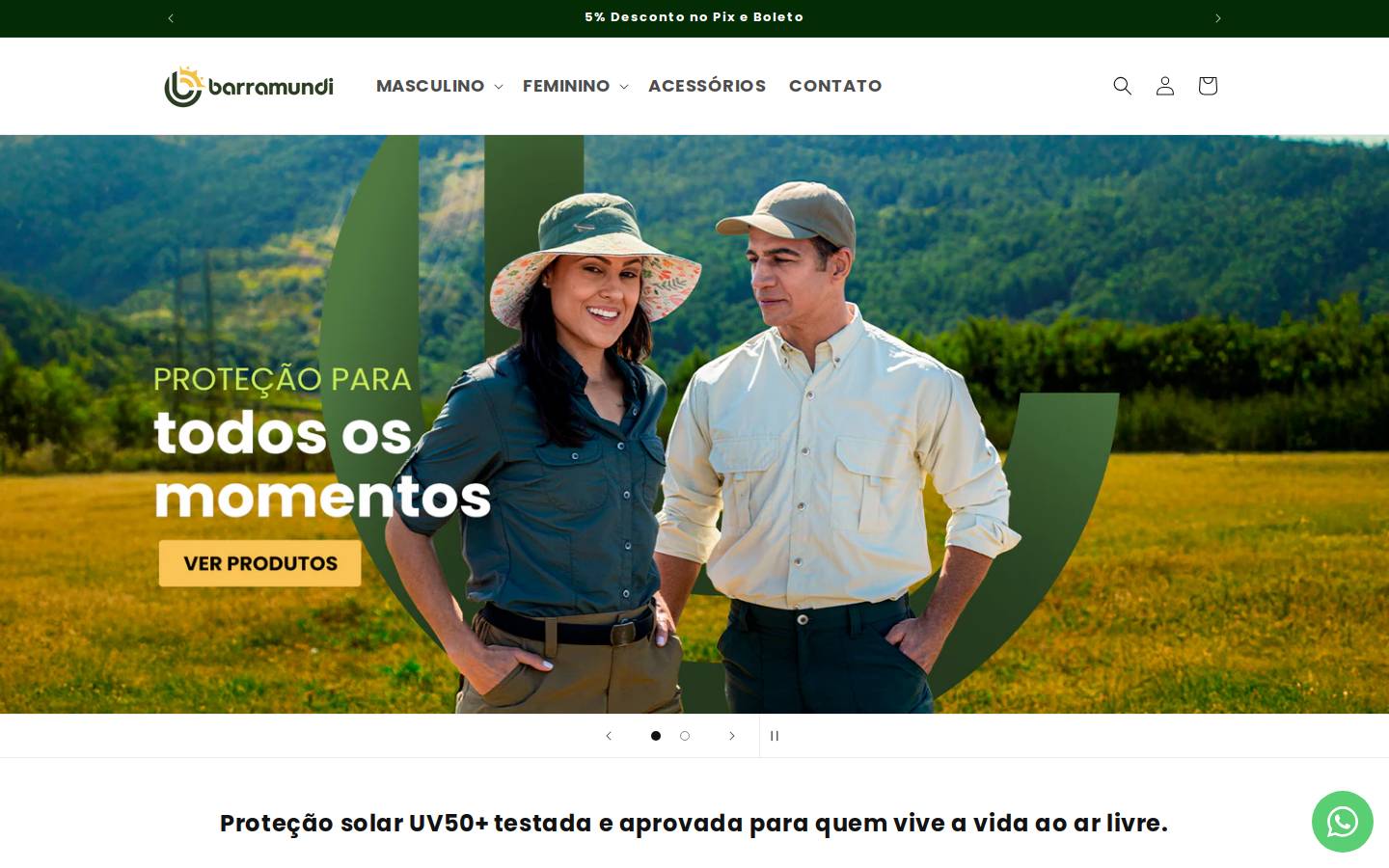 barramundibrasil.com.br homepage screenshot