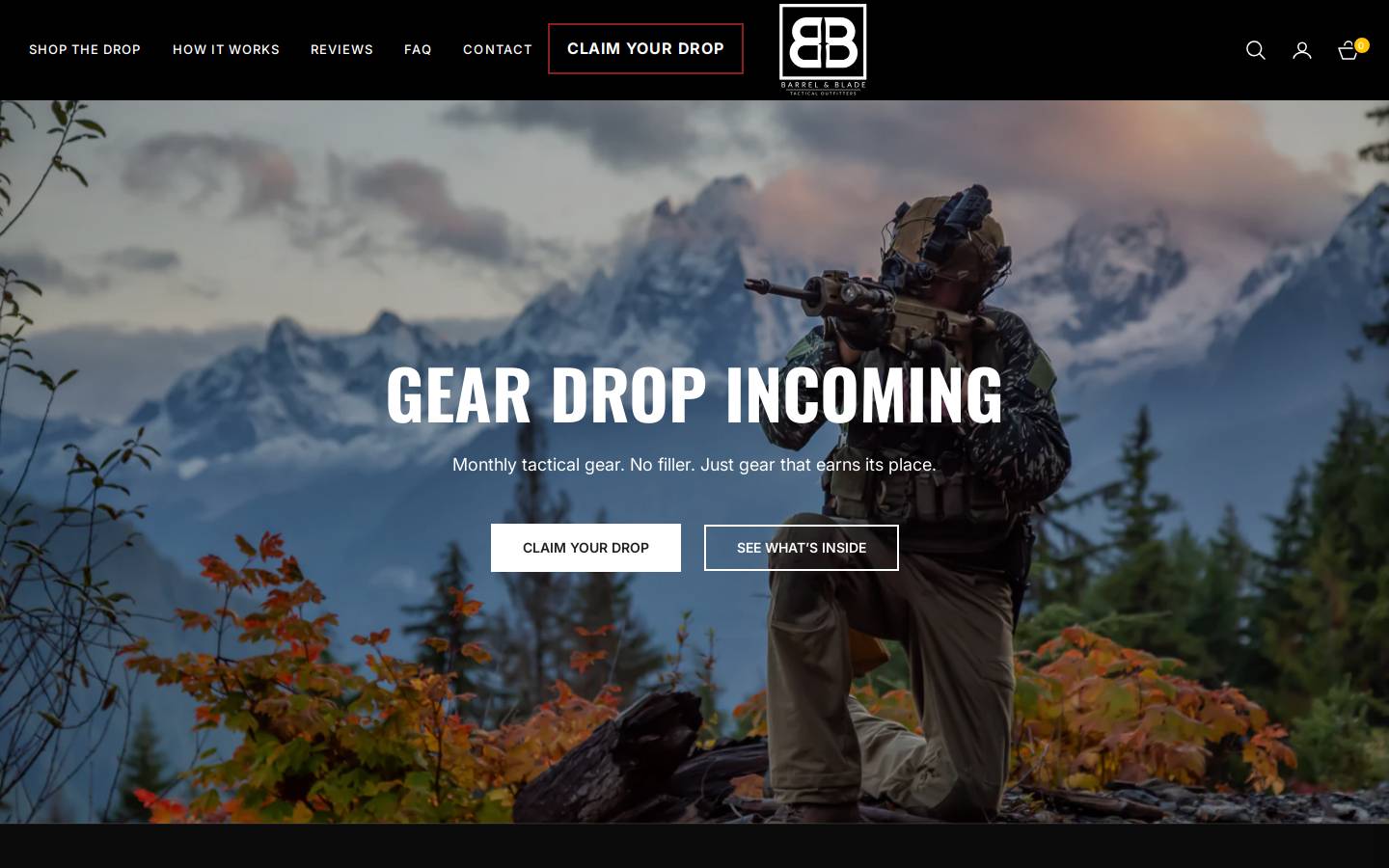 www.barrelandblade.com homepage screenshot