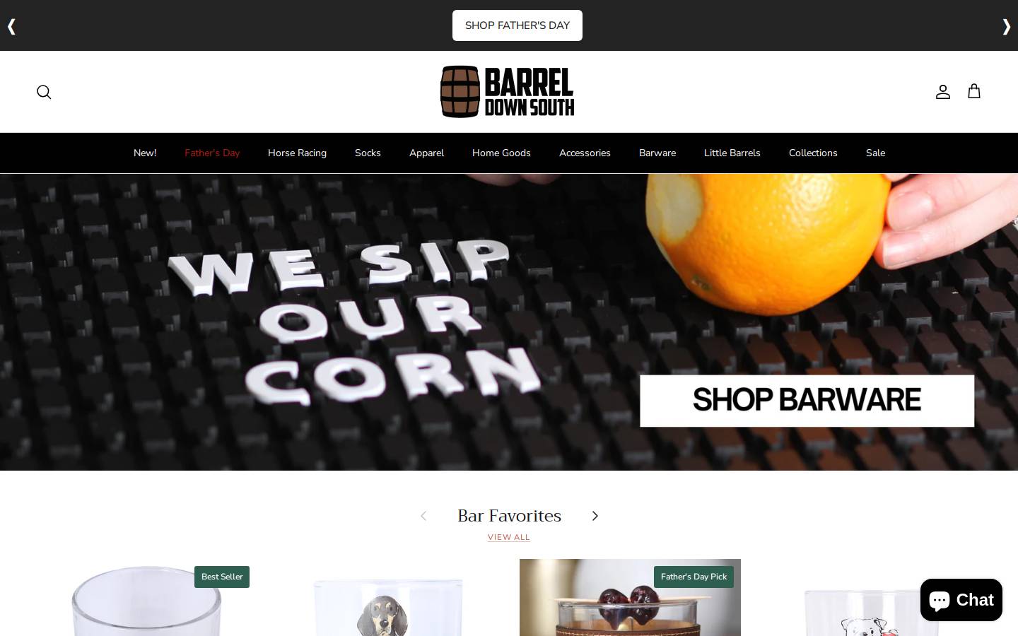 barreldownsouth.com homepage screenshot