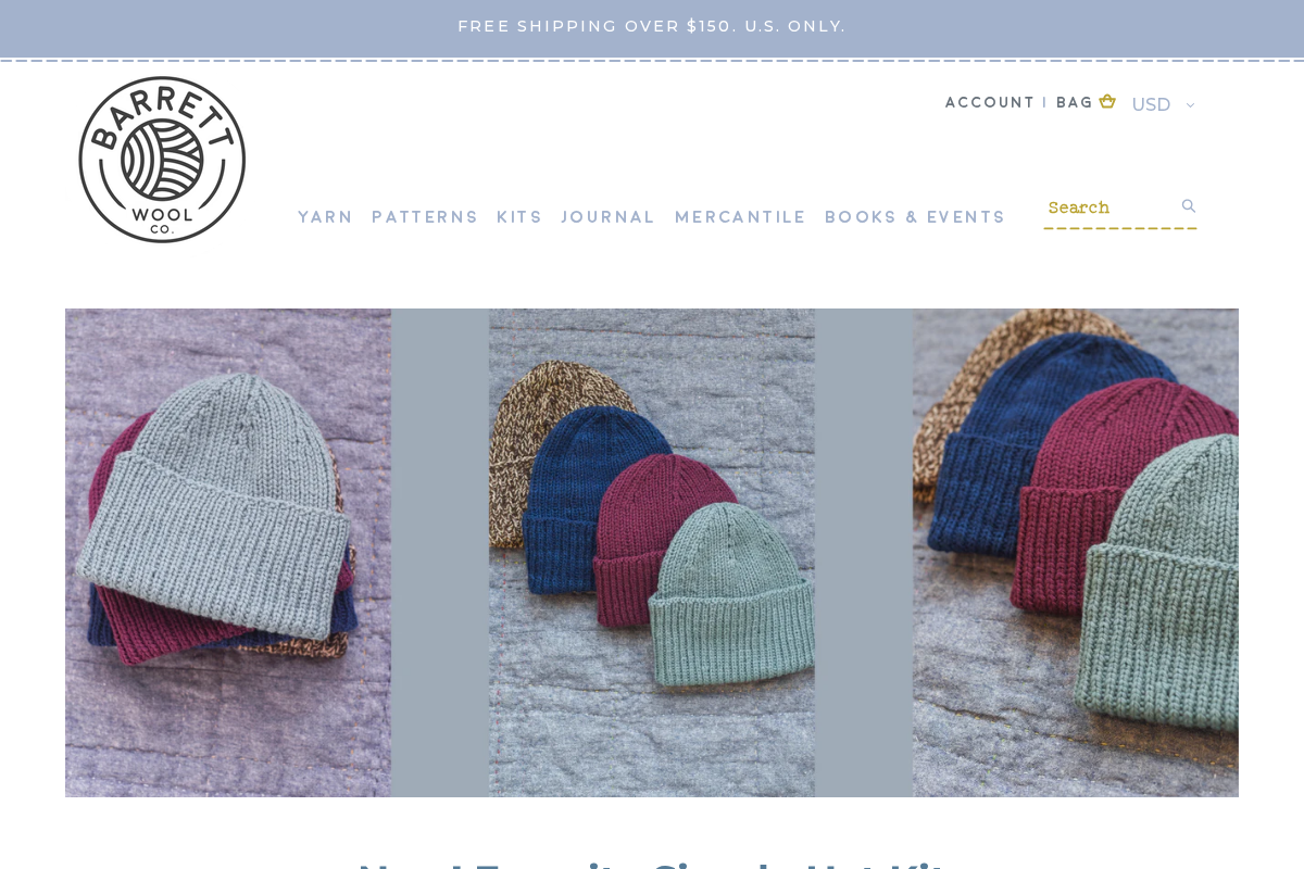 Barrett Wool Co. homepage screenshot