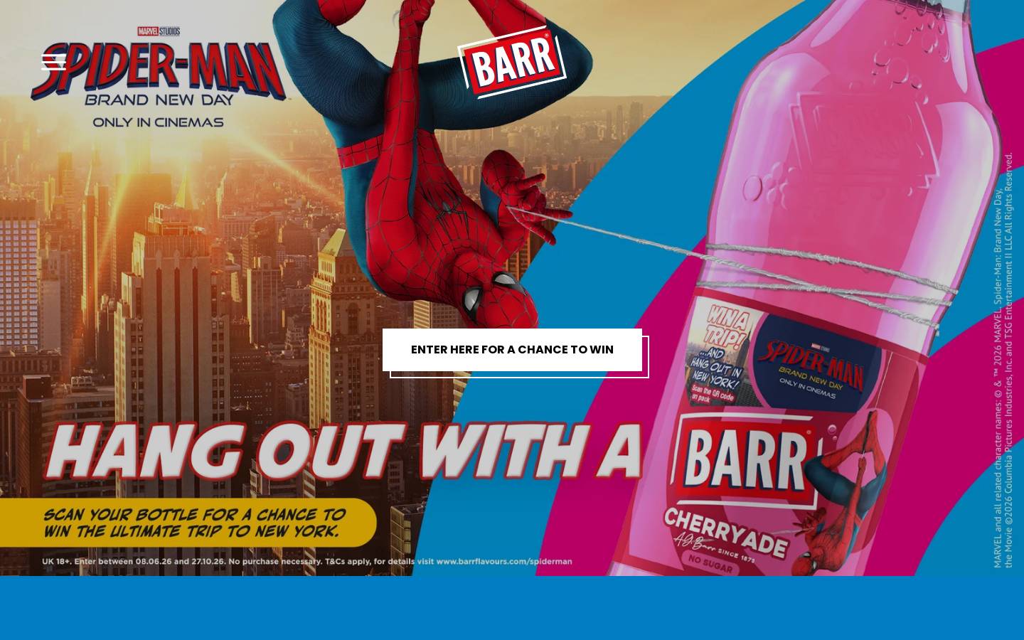 Barrflavours homepage screenshot