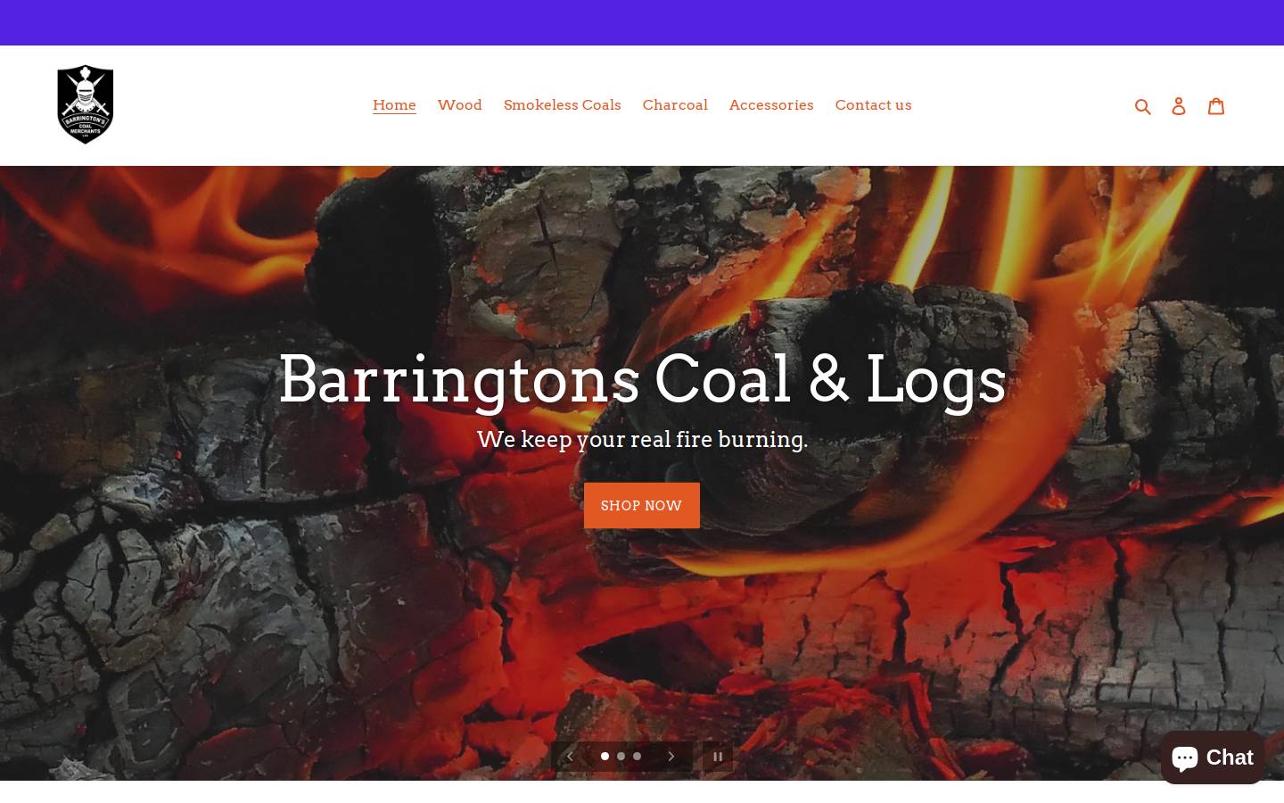 barringtonscoal.co.uk homepage screenshot