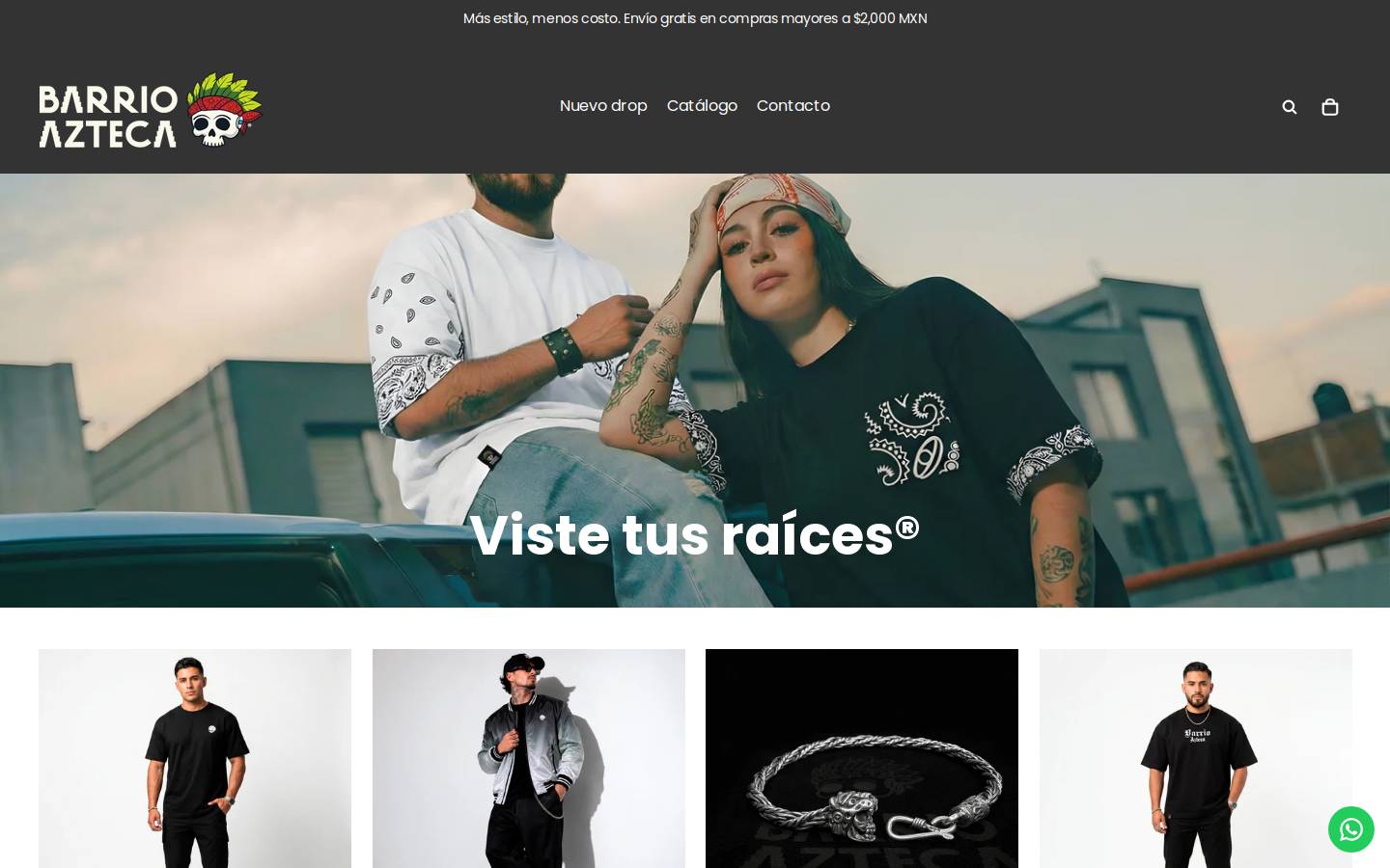 barrioazteca.com homepage screenshot