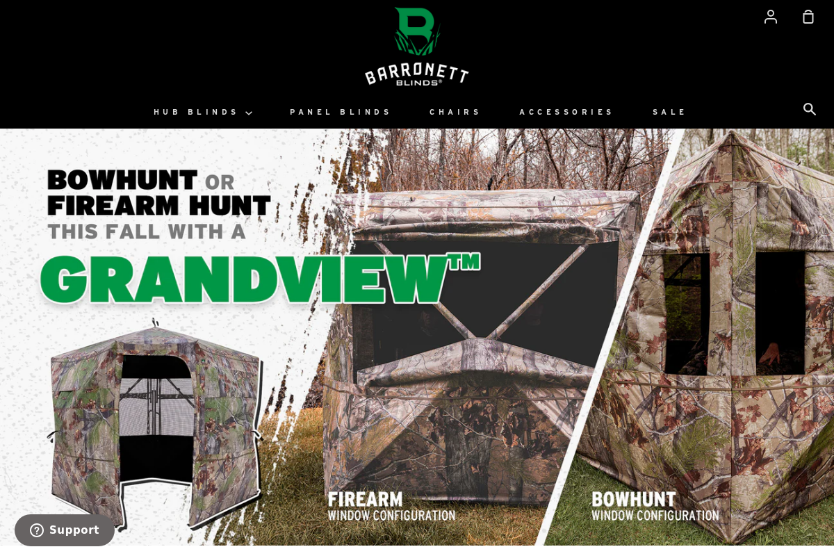 barronettblinds.com homepage screenshot