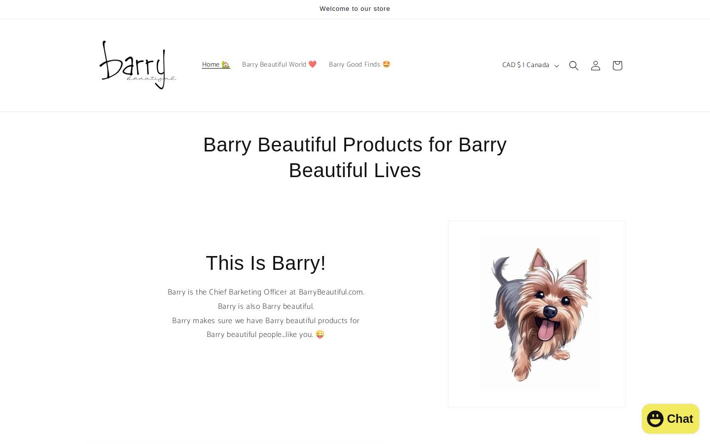 barrybeautiful.com homepage screenshot