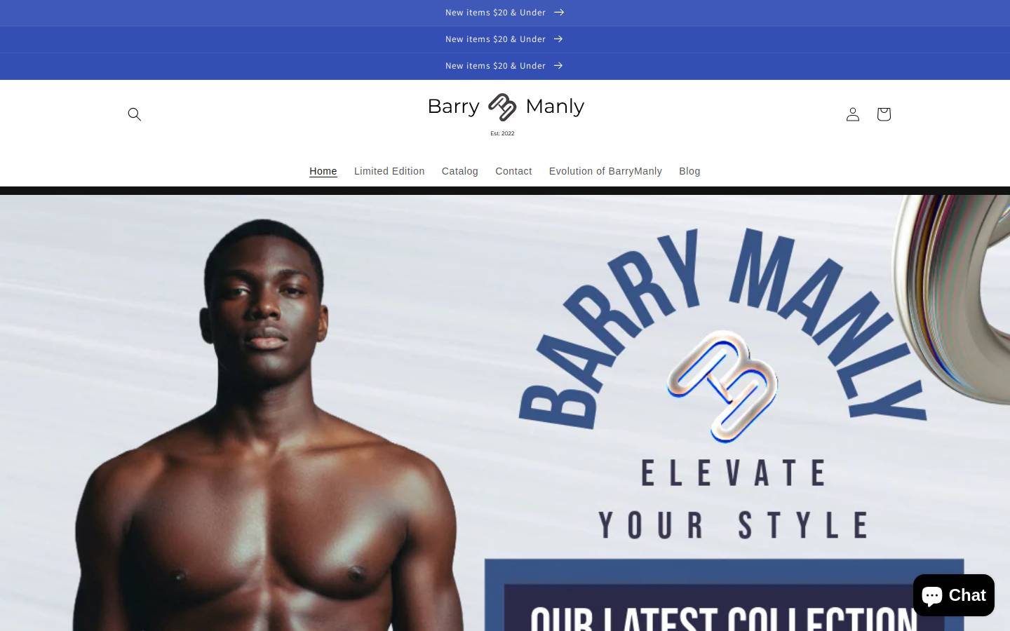 barrymanly.com homepage screenshot