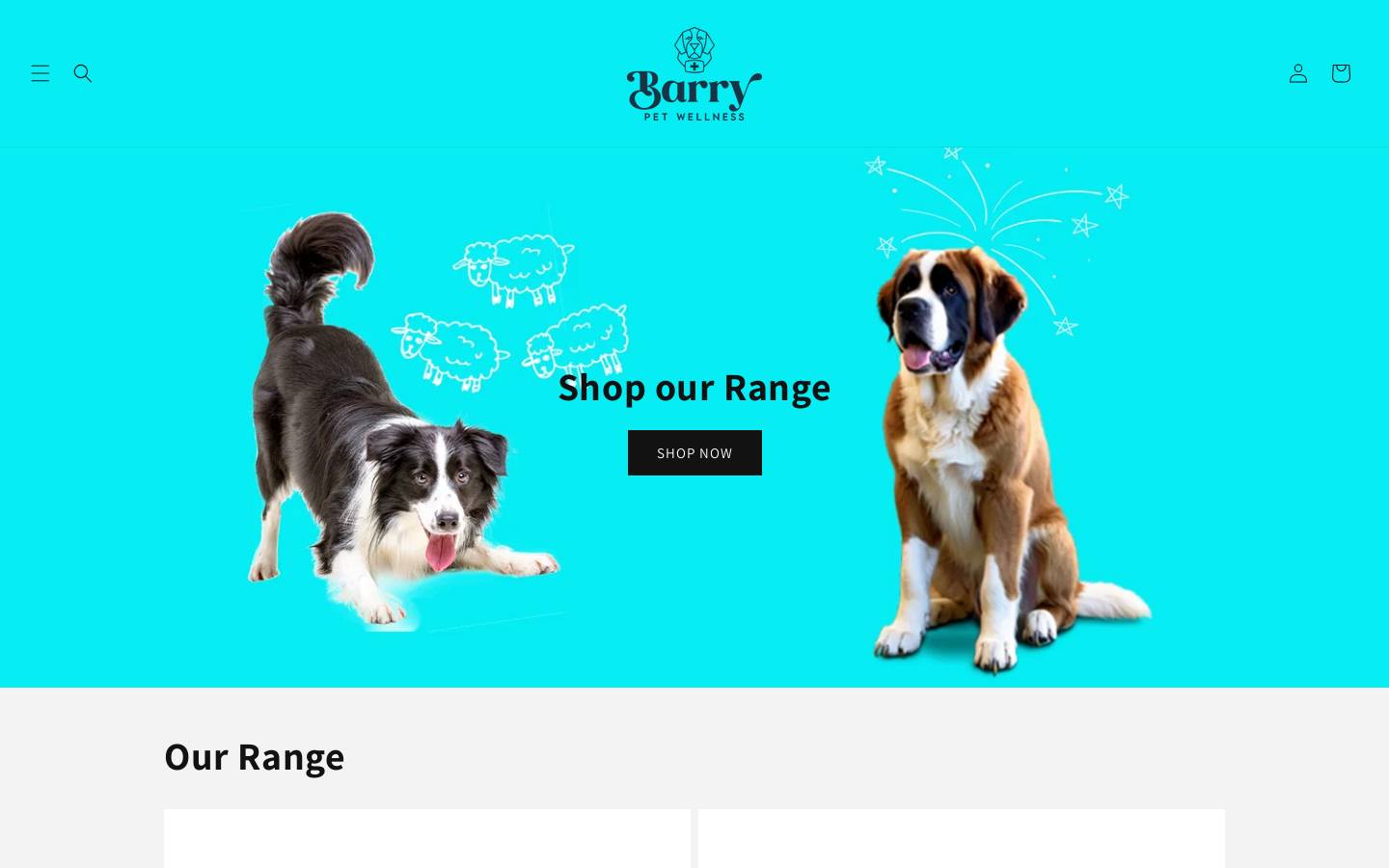 barrypetwellness.com homepage screenshot