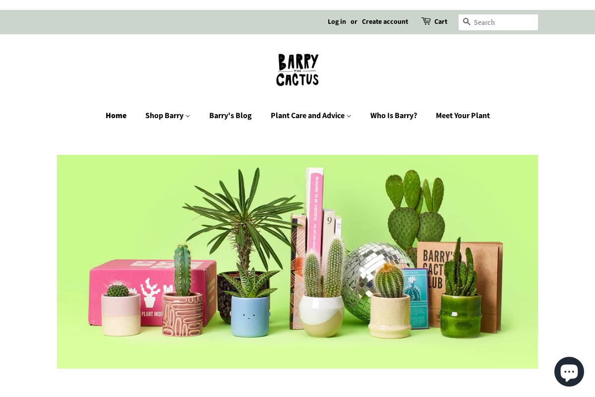 barrythecactus.com homepage screenshot