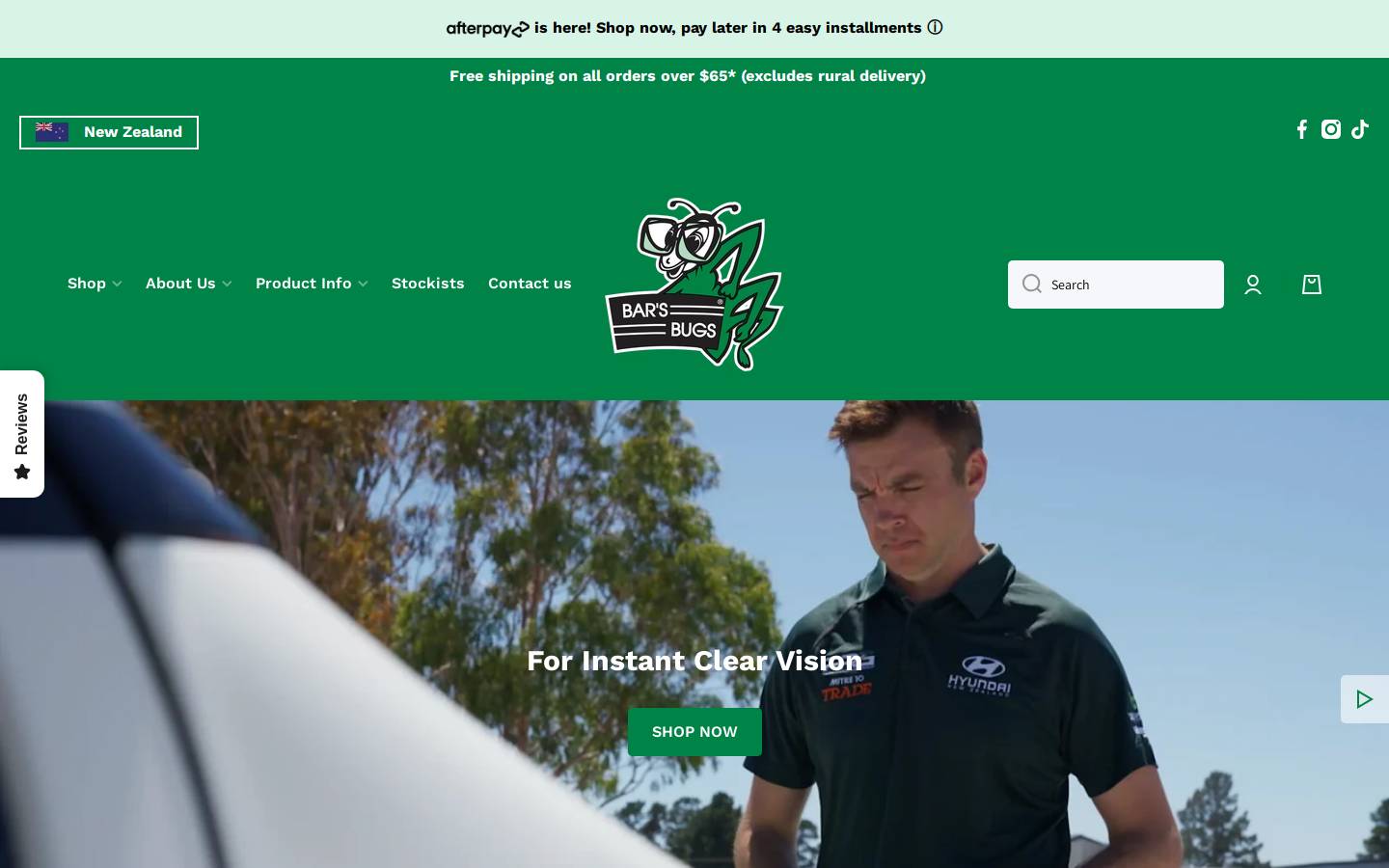 barsbugs.co.nz homepage screenshot
