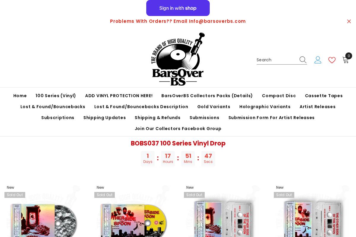 barsoverbs.com homepage screenshot