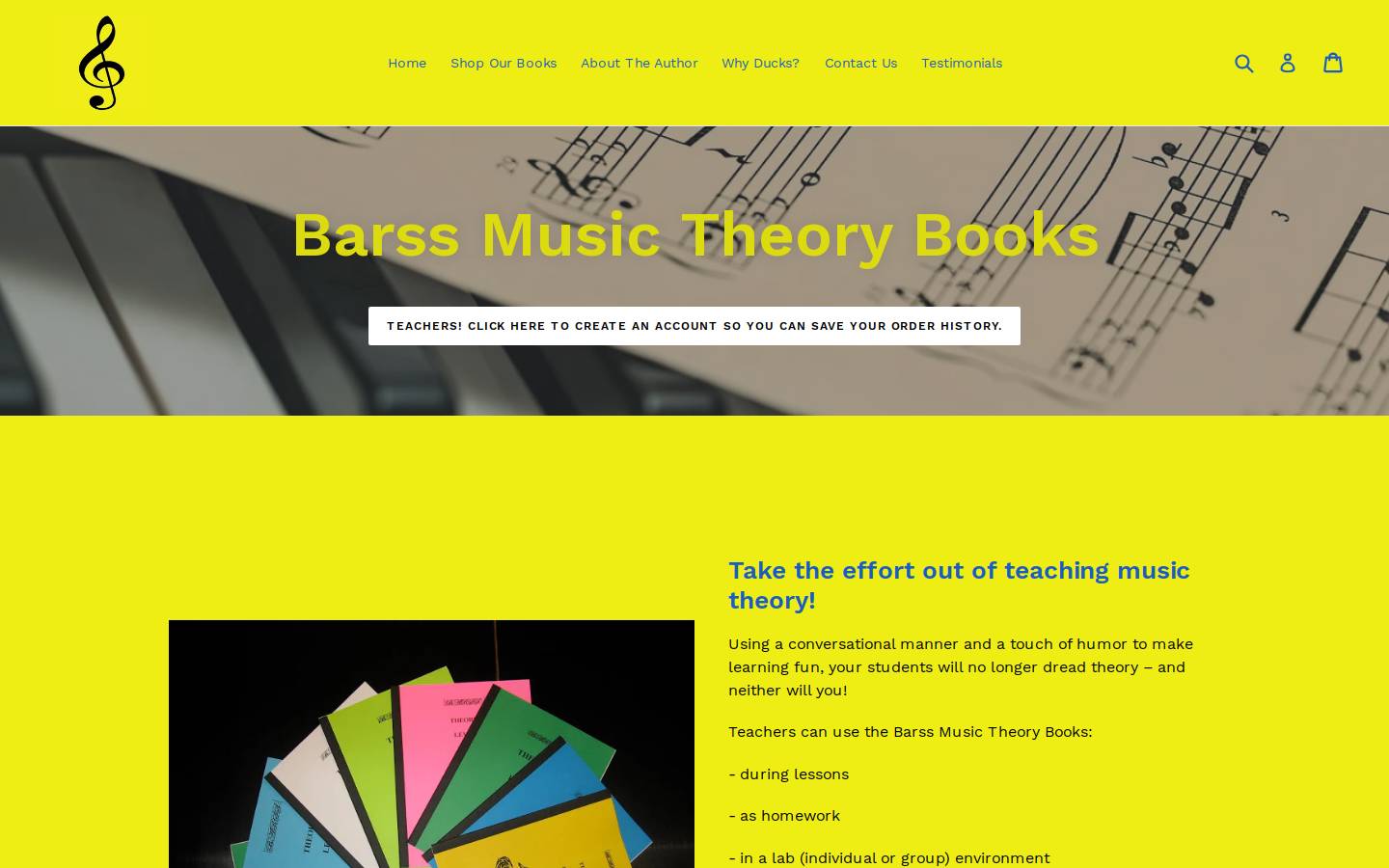 barsstheory.com homepage screenshot