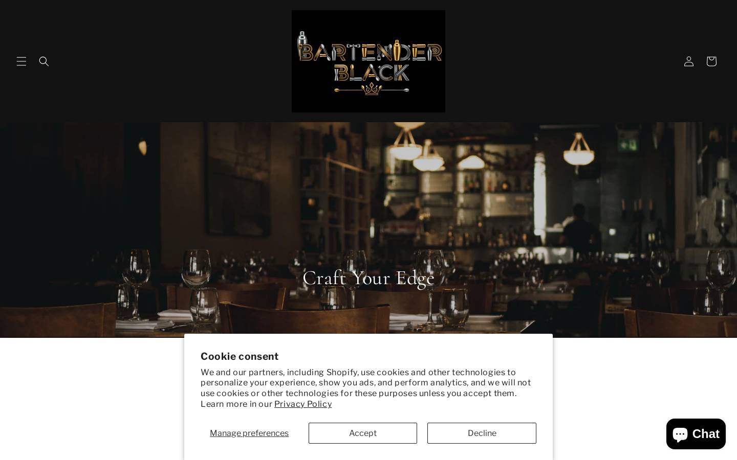 bartenderblack.com homepage screenshot