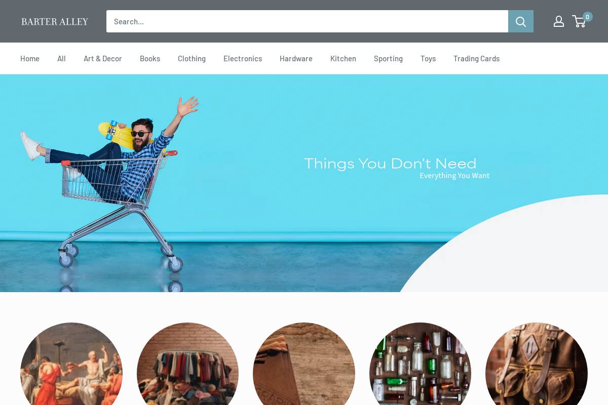 barteralley.com homepage screenshot