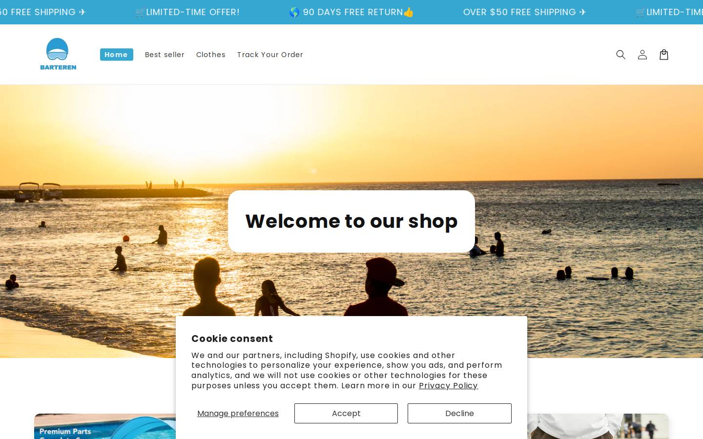 Barteren homepage screenshot