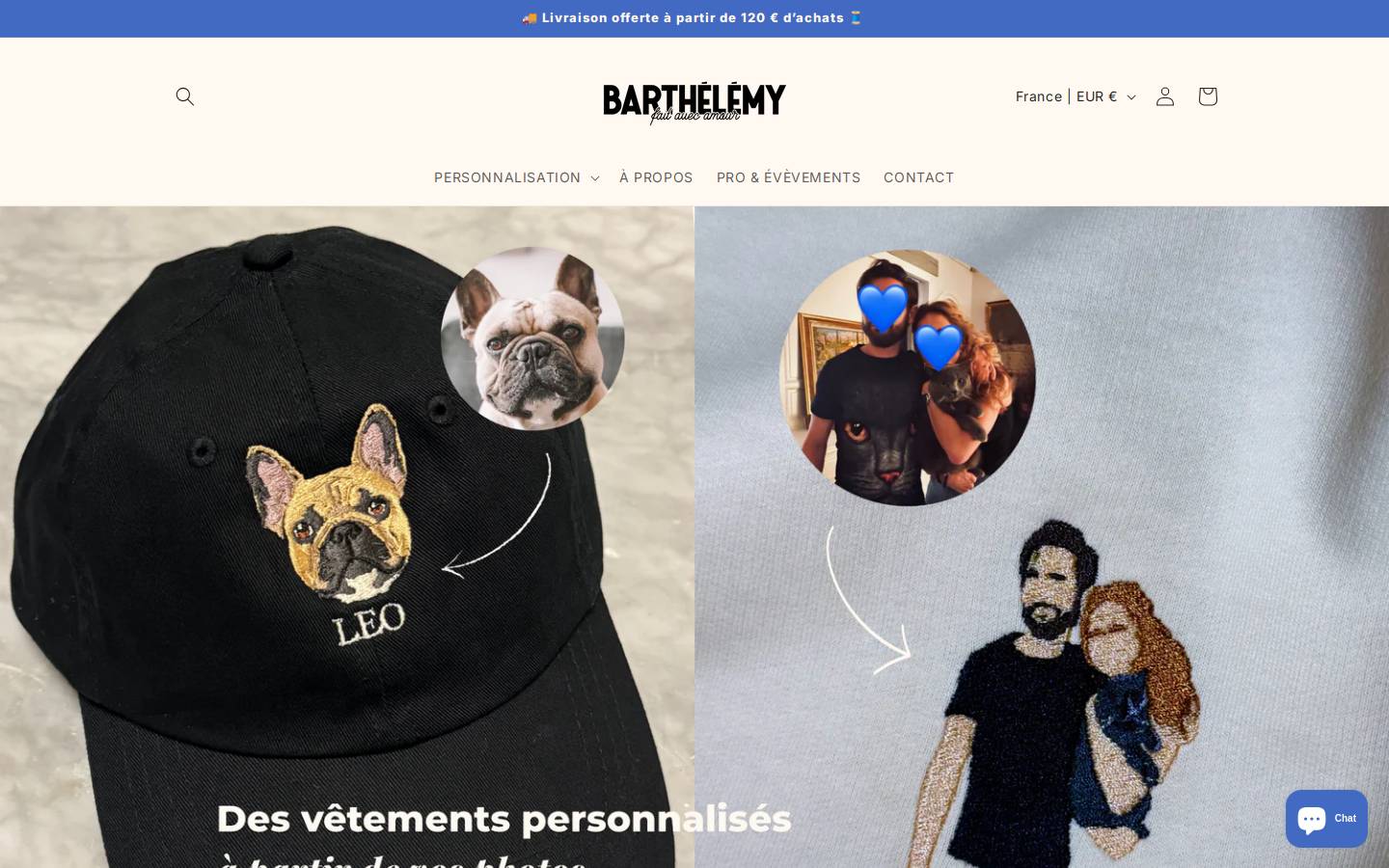 barthelemystore.com homepage screenshot