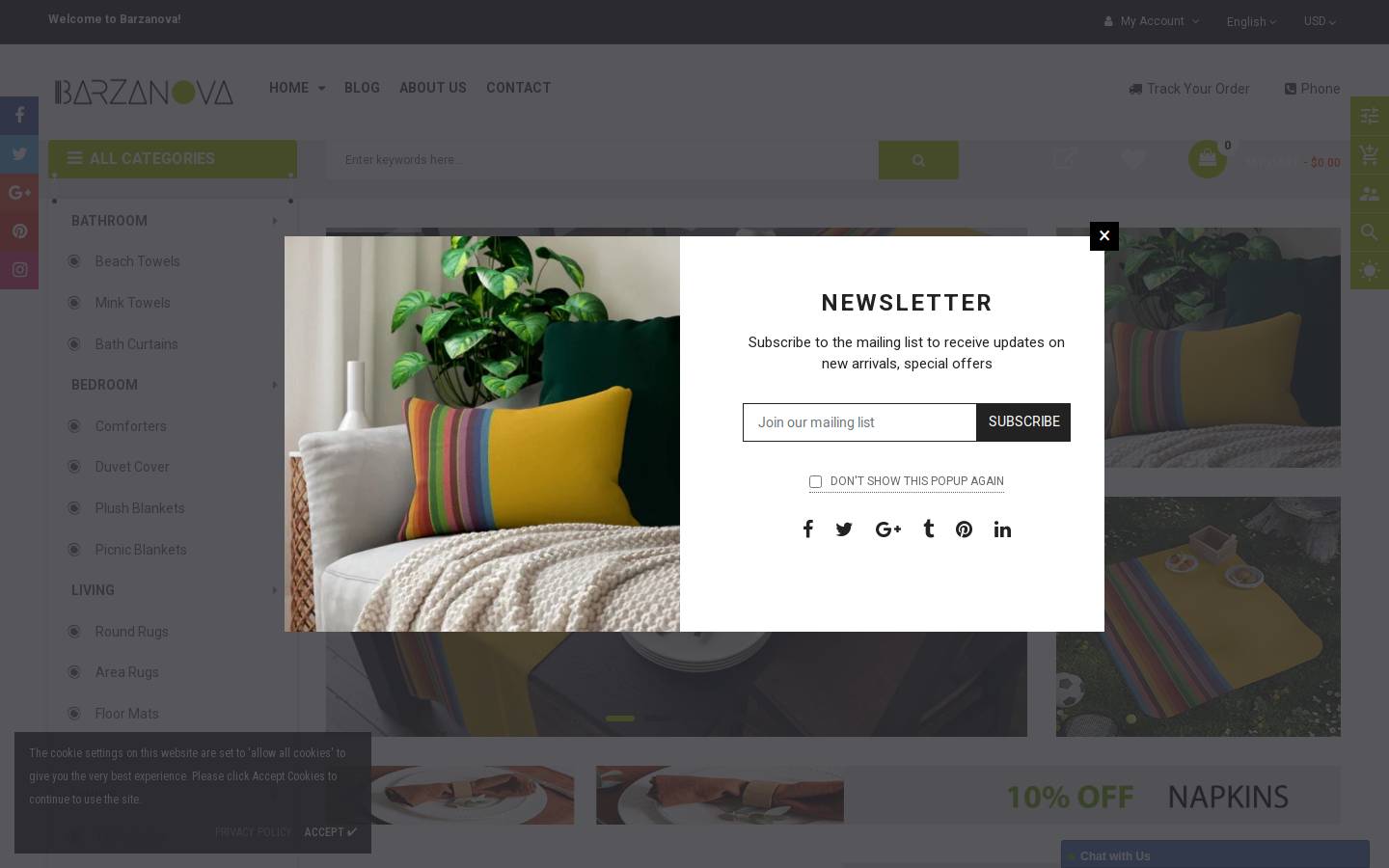 barzanova.com homepage screenshot