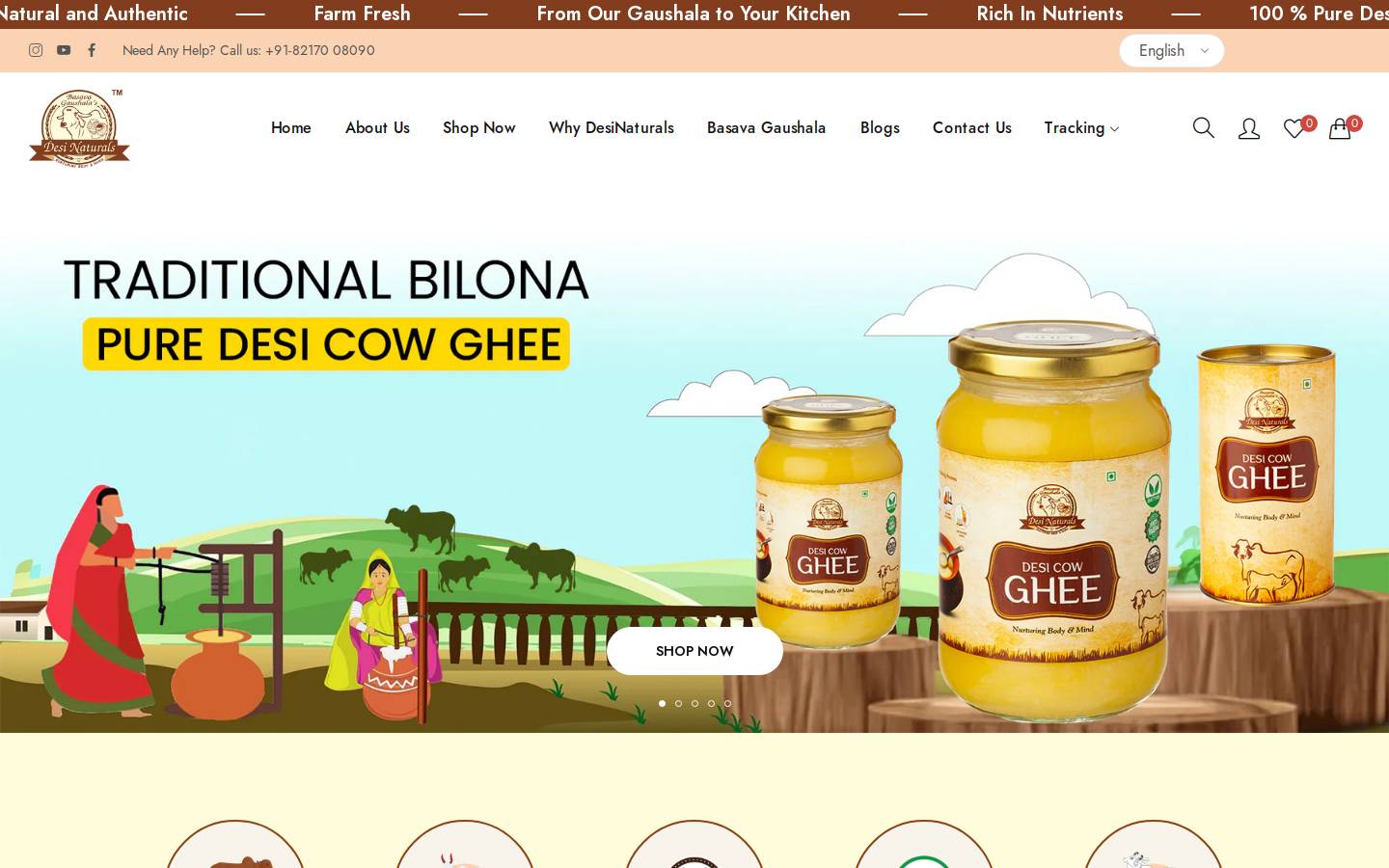 basavagaushala.com homepage screenshot