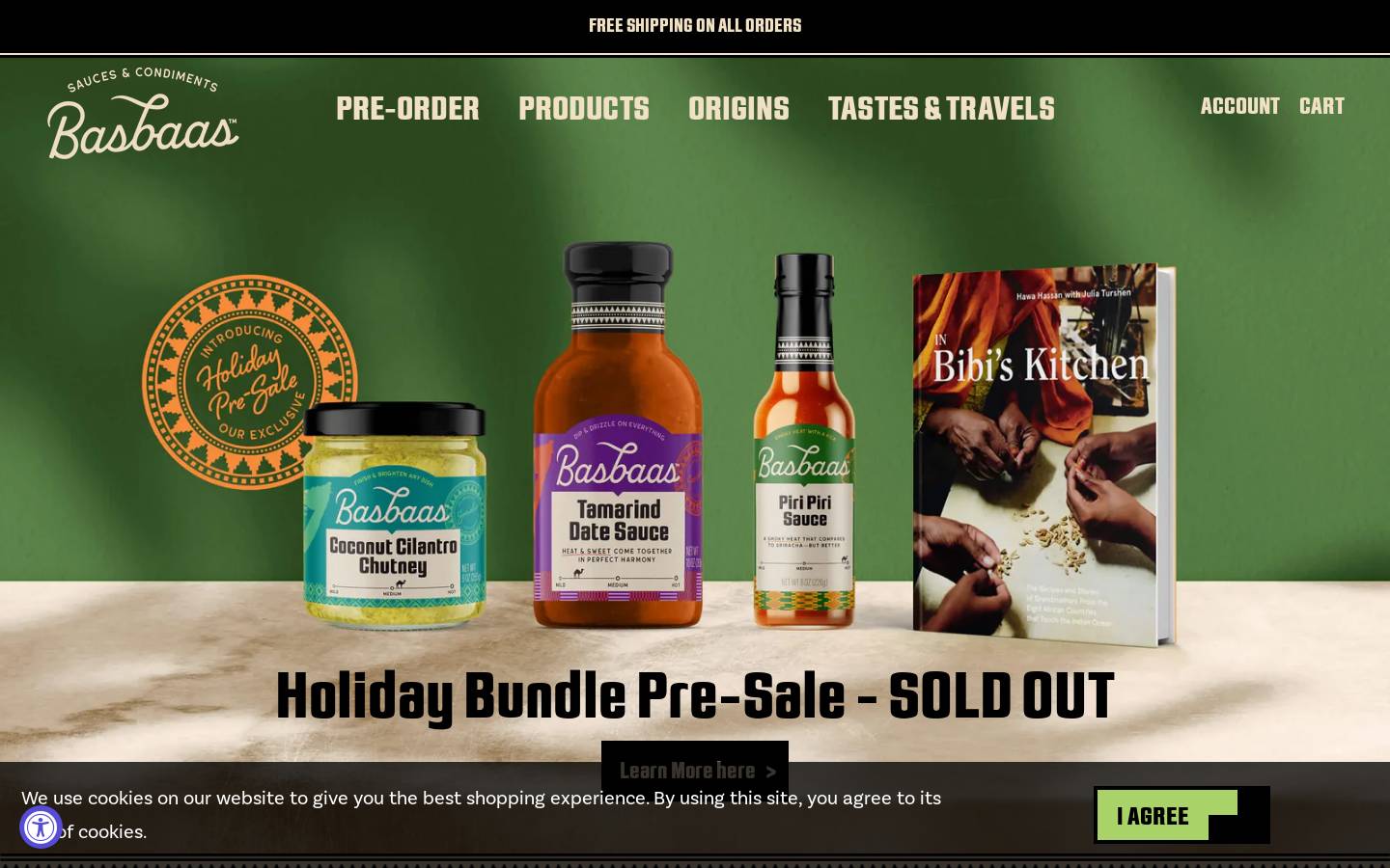 basbaassauce.com homepage screenshot