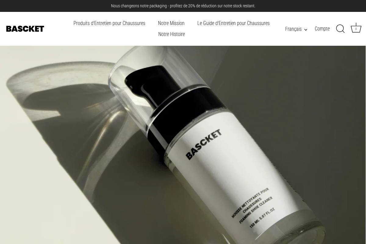 Bascket homepage screenshot