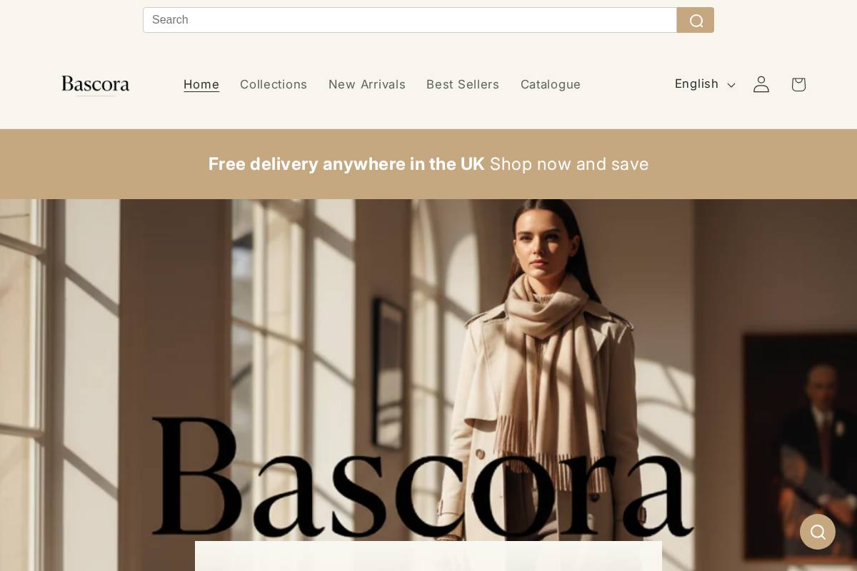 Bascora homepage screenshot